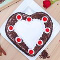 Heart Shaped Black Forest Cake
